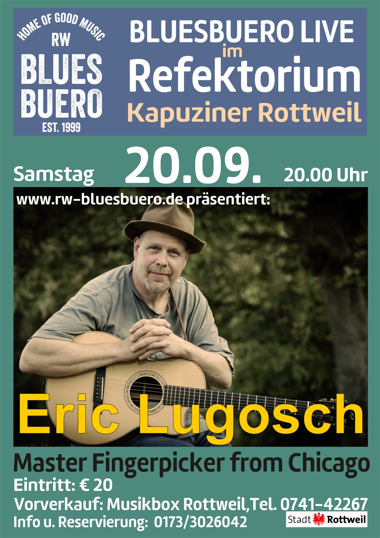 Eric Lugosch-Konzert, 20. September 20 Uhr